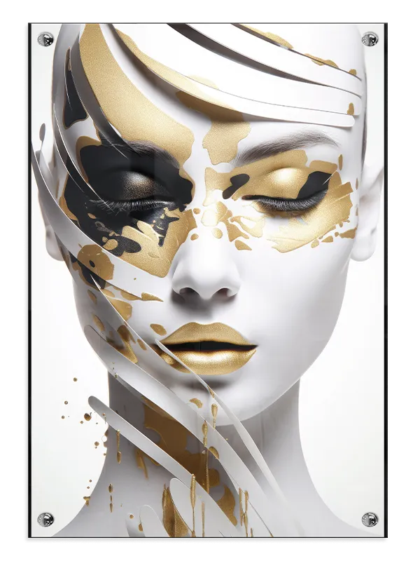 Golden Veins Face Plakat