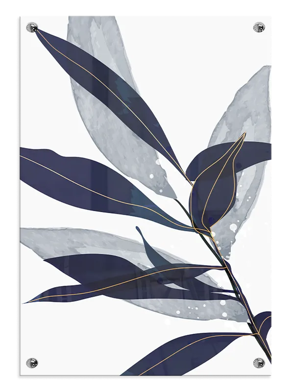 Azure Leaf Veins Plakat