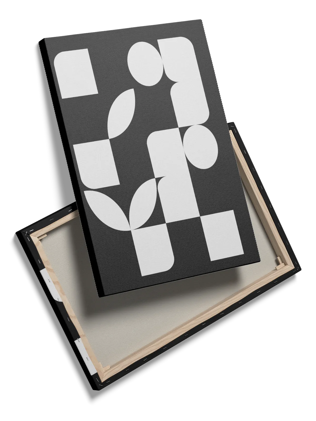 Curved Geometry Contrast Plakat