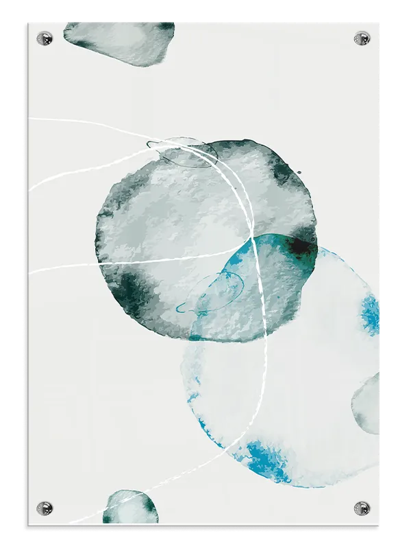 Aqua Veil Circles Plakat