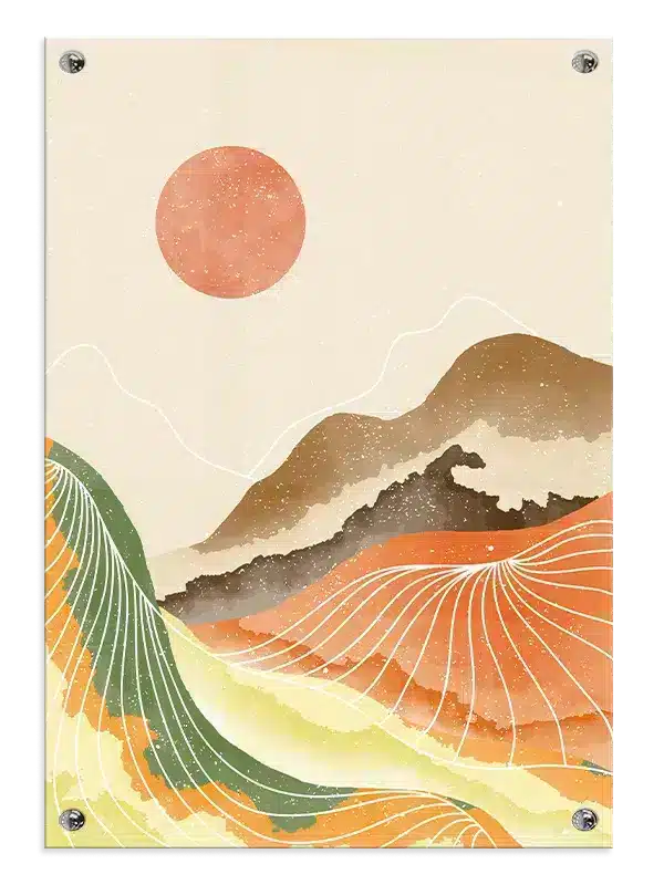 Sunset Terrain Layers Plakat