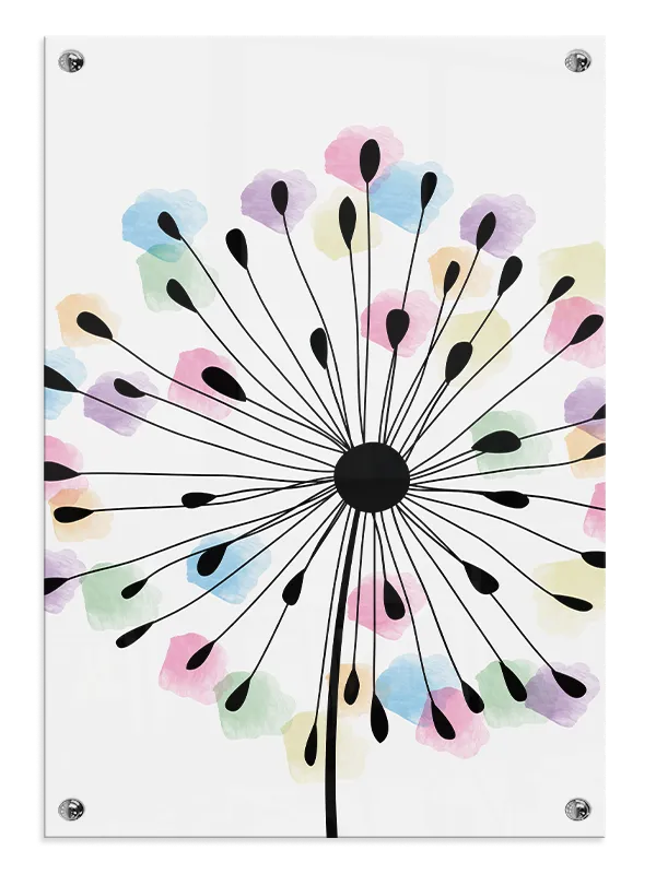 Watercolor Dandelion Bloom Plakat