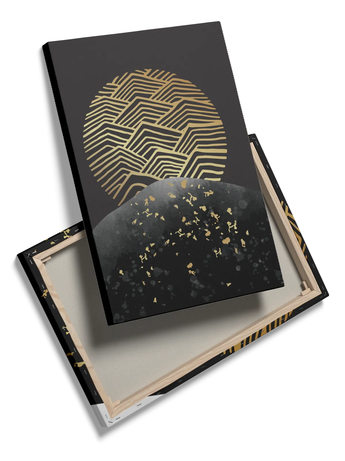 Golden Abstract Sphere Plakat