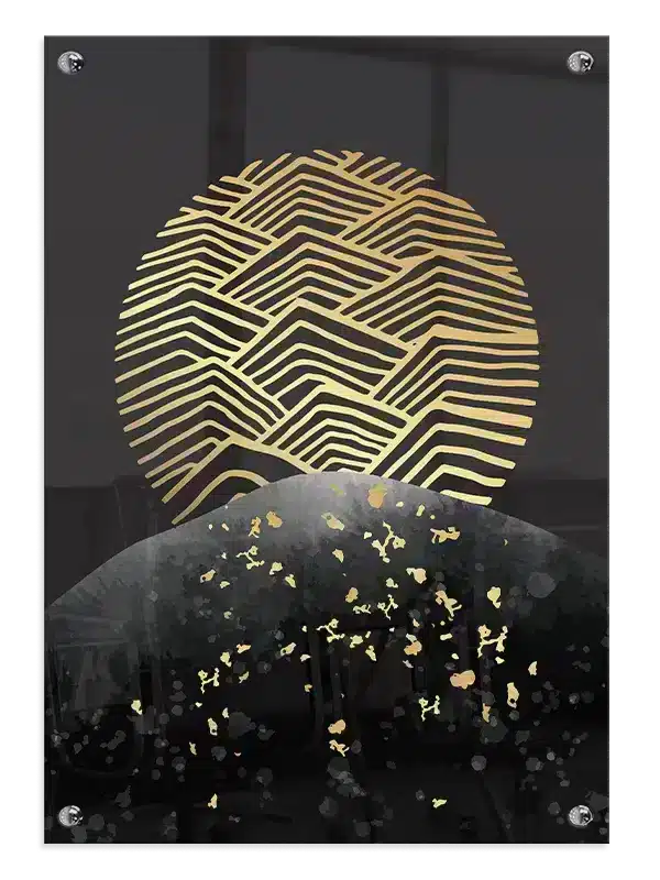 Golden Abstract Sphere Plakat