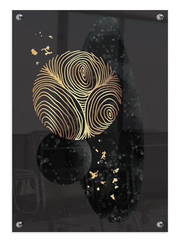 Golden Contour Orbits Plakat