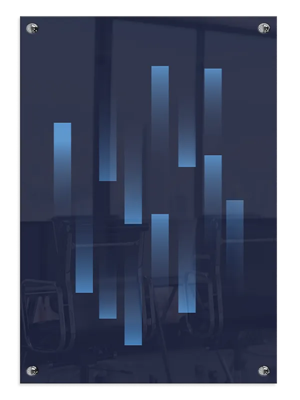 Blue Gradient Bars Plakat