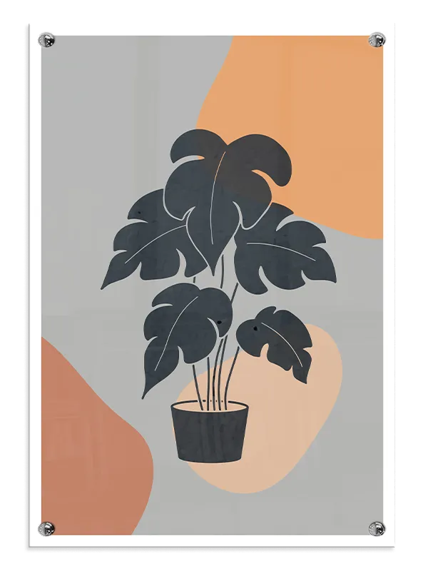 Midnight Monstera Silhouette Plakat