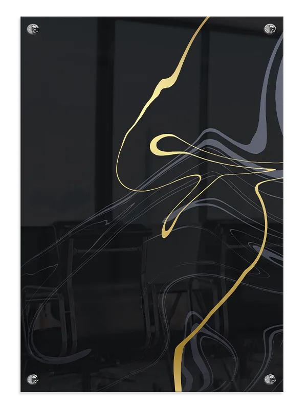Golden Flow Lines Plakat