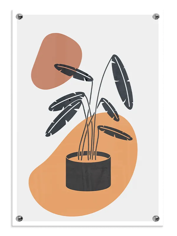 Dark Leaves Silhouette Plakat
