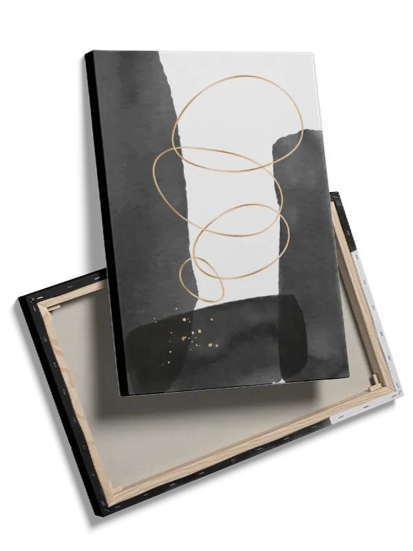 Golden Orbit Contours Plakat