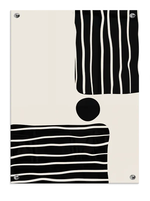 Wavy Lines Contrast Plakat