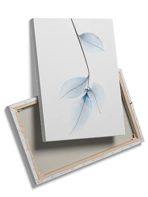 Translucent Blue Leaves Plakat