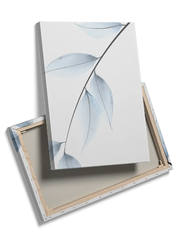 Ethereal Blue Leaves Plakat
