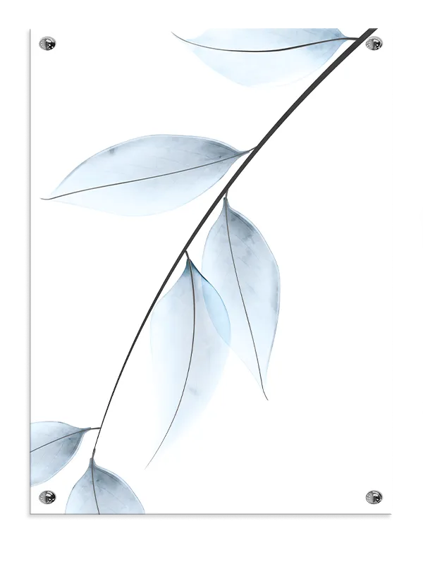 Ethereal Blue Leaves Plakat