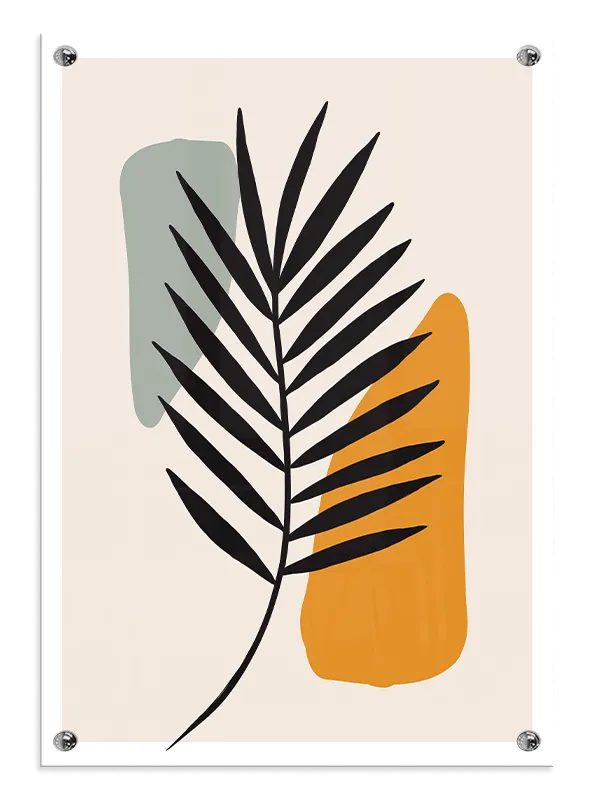 Silhouette Palm Leaf Plakat