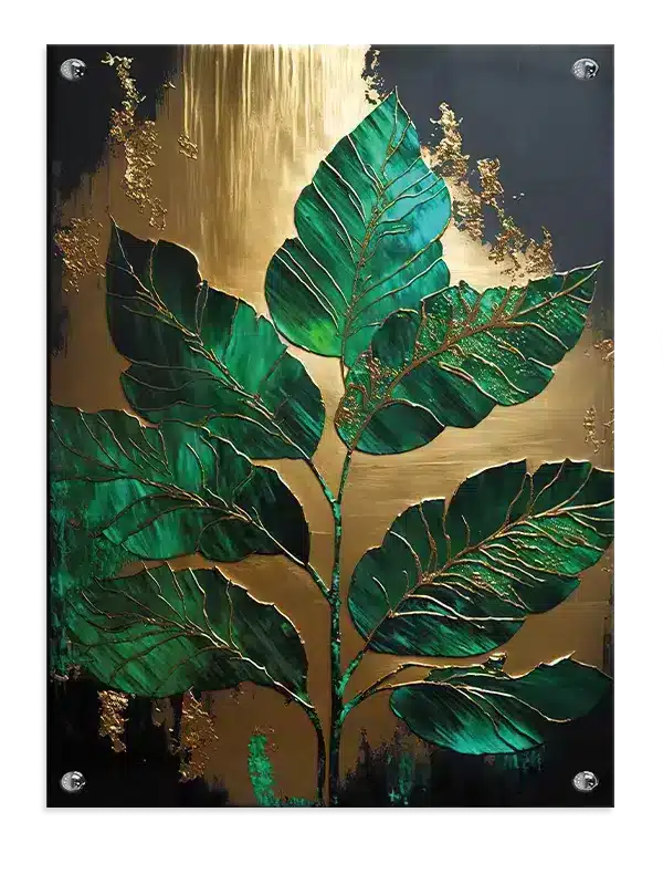 Emerald Vein Leaves Plakat