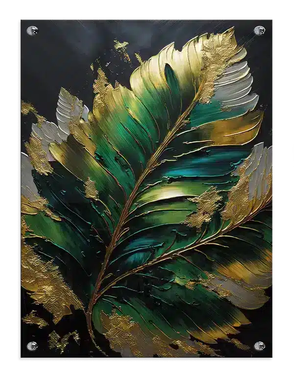 Emerald Leaf Veins Plakat
