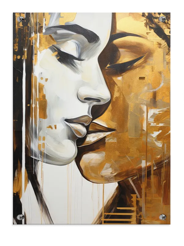 Golden Embrace Faces Plakat