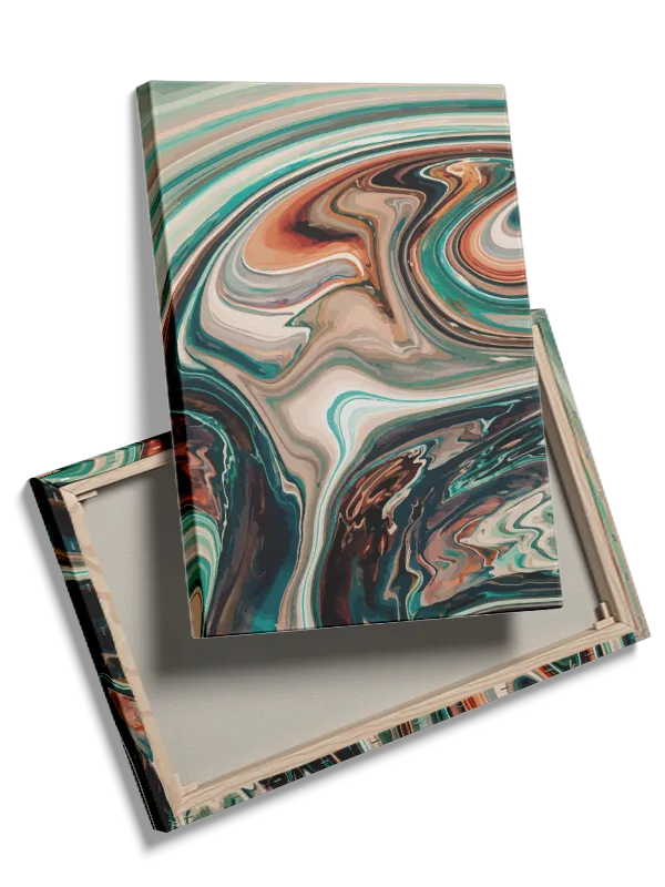 Emerald Swirl Contours Plakat
