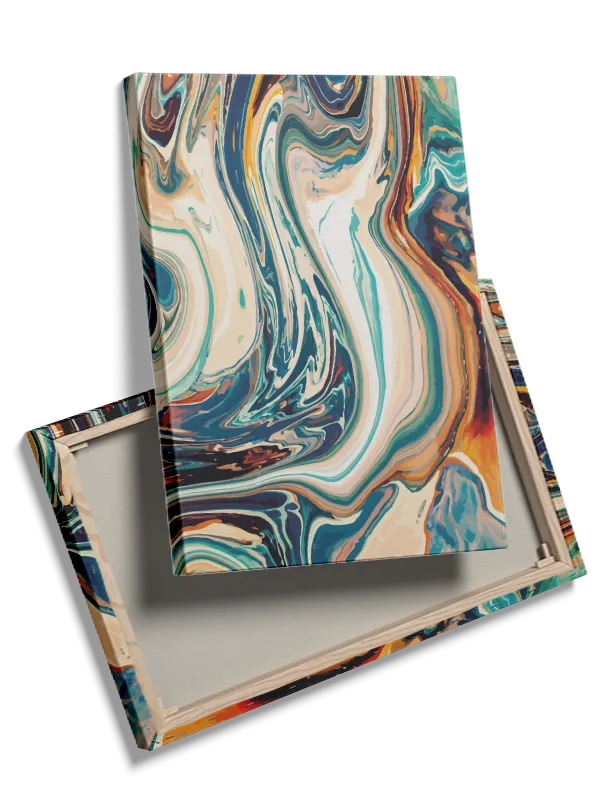 Vivid Fluid Contours Plakat