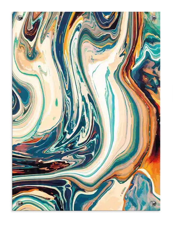 Vivid Fluid Contours Plakat
