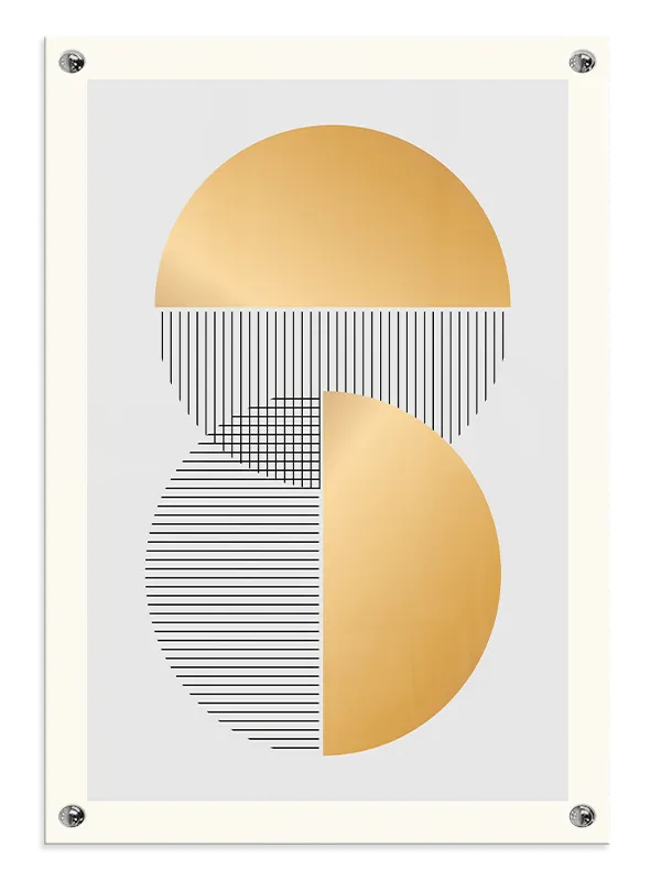 Golden Overlap Circles Plakat