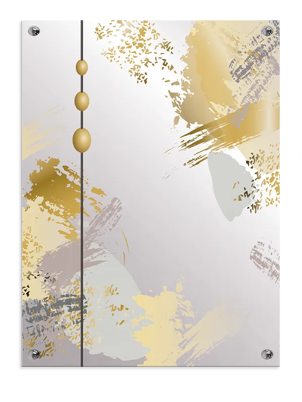 Golden Abstract Strokes Plakat