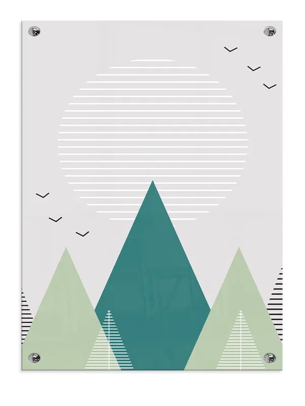 Layered Mountain Silhouettes Plakat