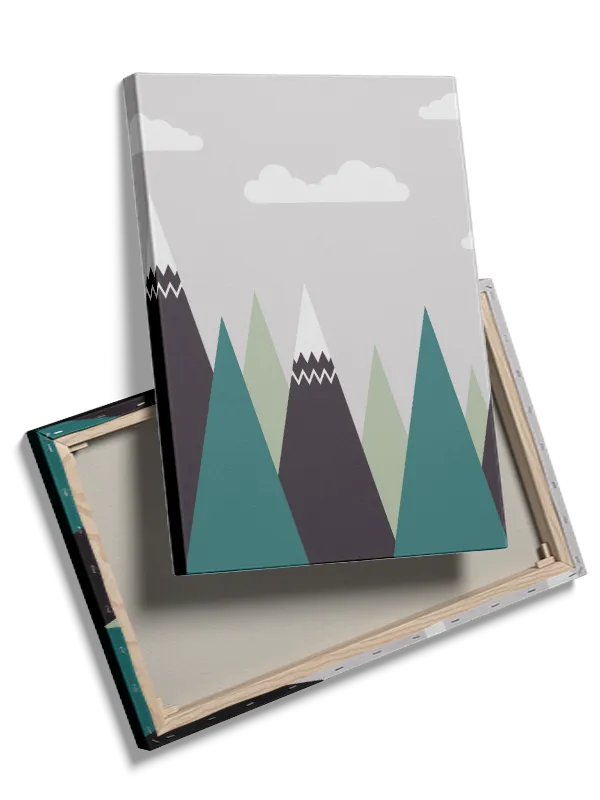 Zigzag Mountain Peaks Plakat