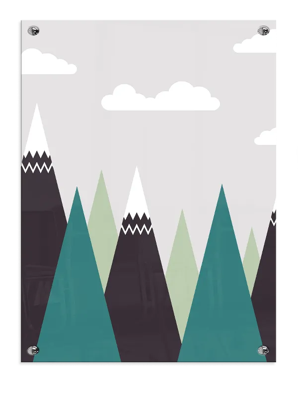 Zigzag Mountain Peaks Plakat