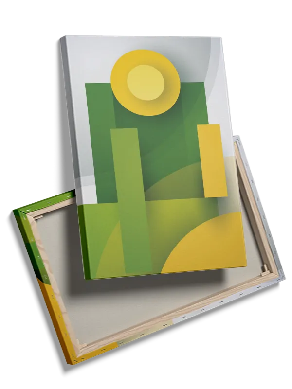 Sunlit Green Geometry Plakat