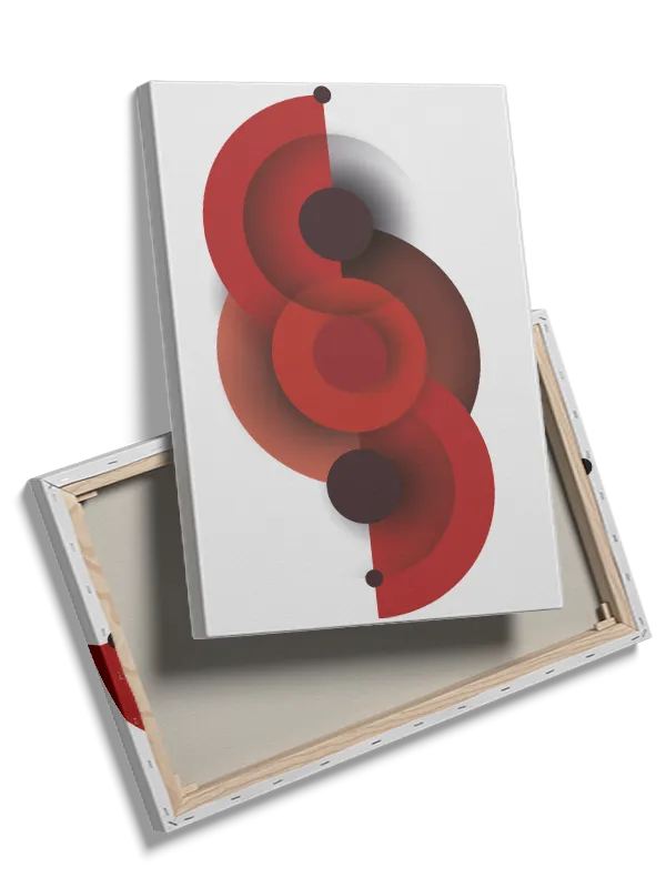 Crimson Orb Contours Plakat