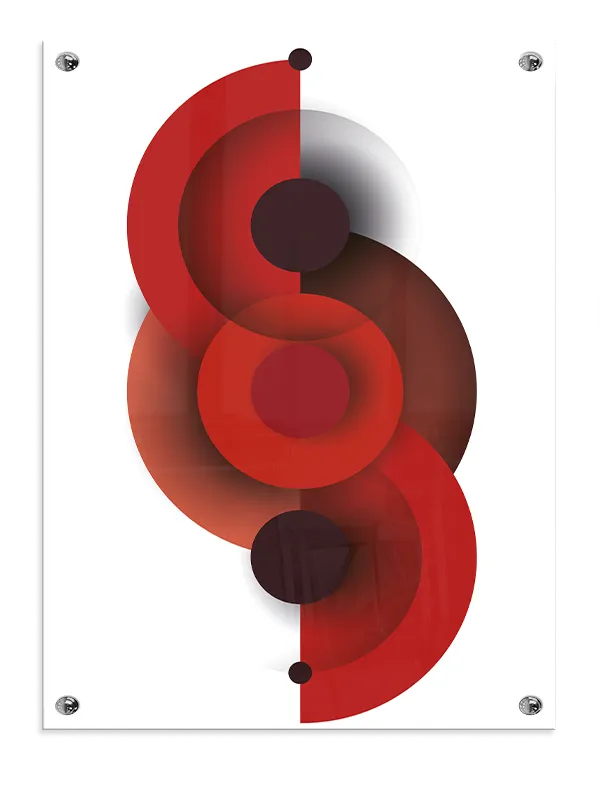 Crimson Orb Contours Plakat