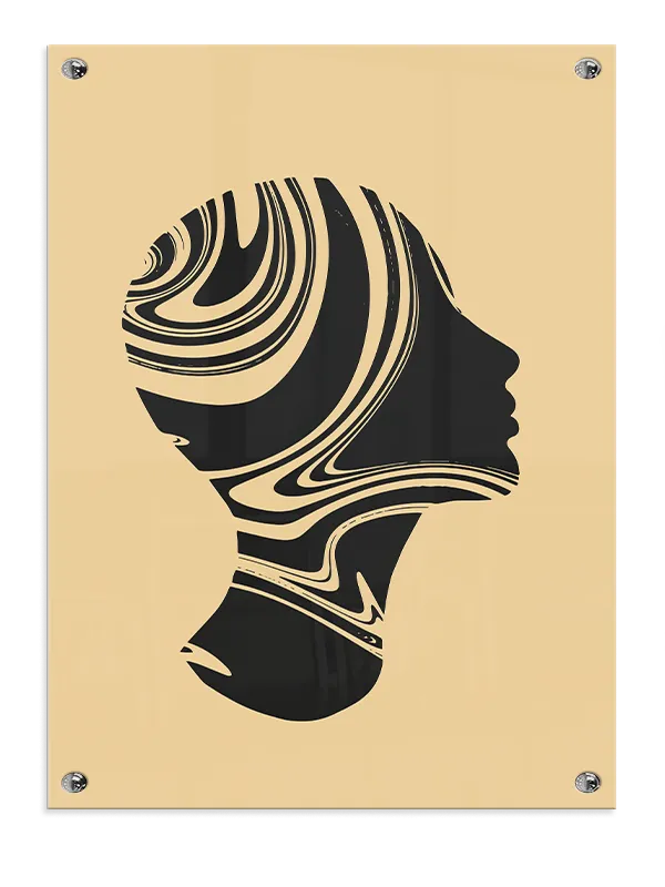 Marbled Silhouette Plakat