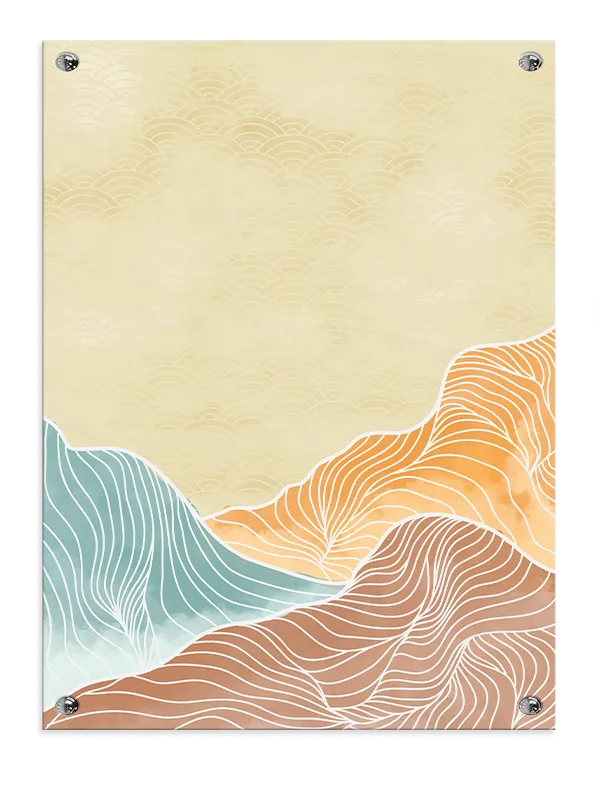 Flowing Contour Hills Plakat