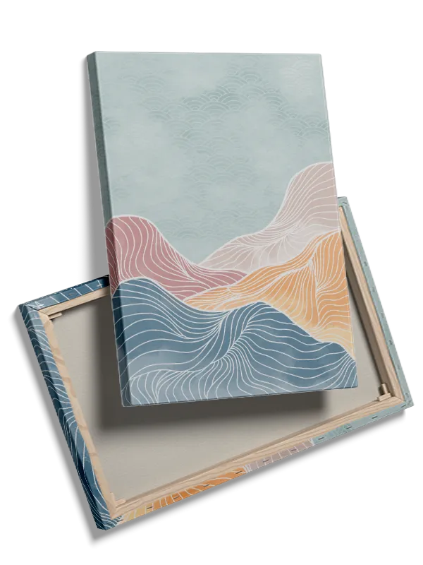 Curved Contour Waves Plakat