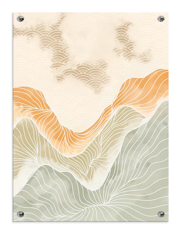 Flowing Contour Hills Plakat