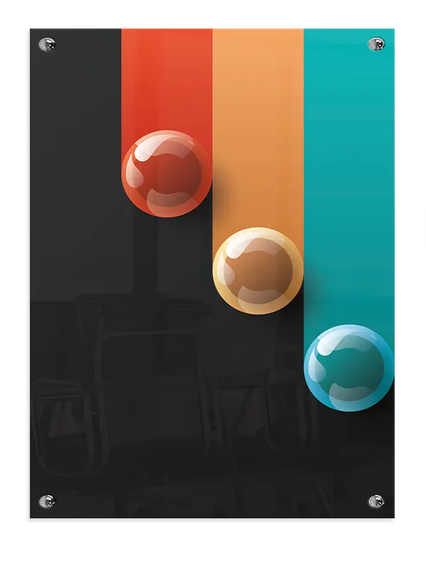 Colored Sphere Tails Plakat