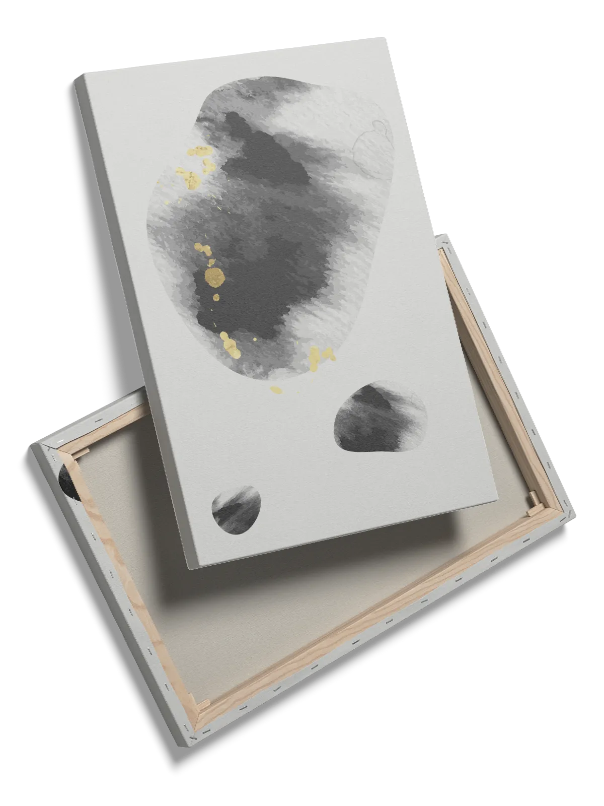 Black Ink Gold Splatter Plakat