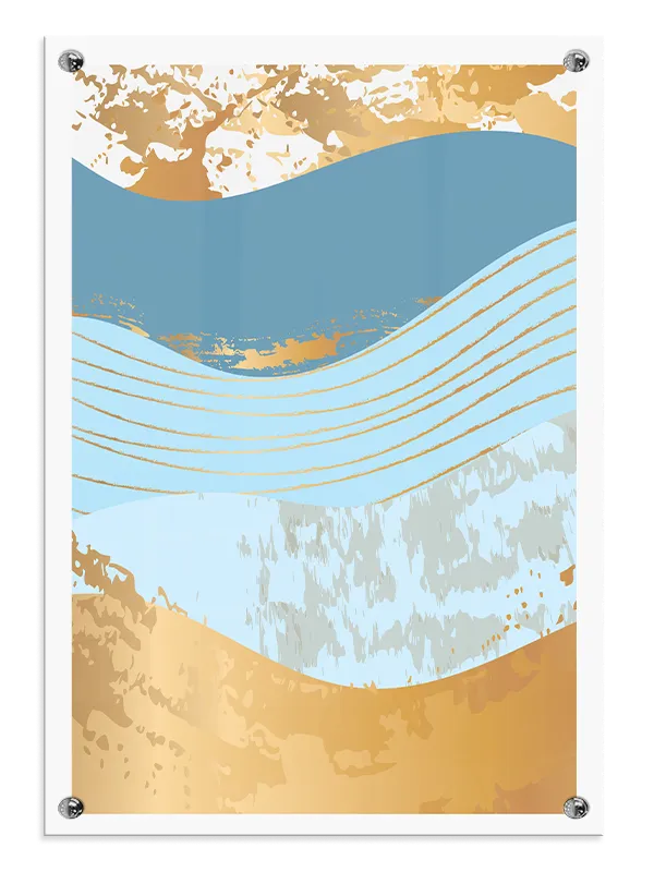 Golden Wave Layers Plakat