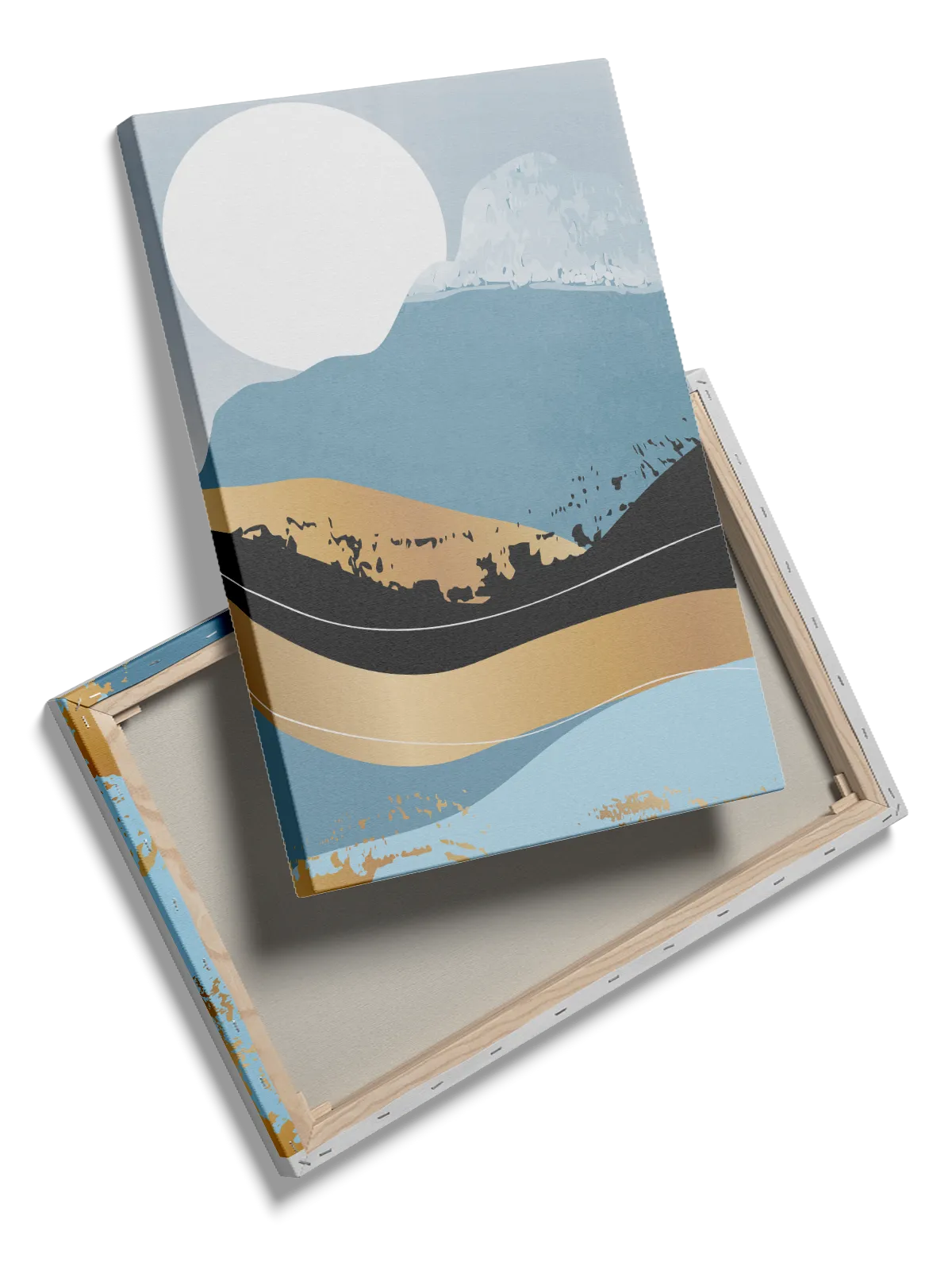 Golden Blue Landscape Plakat