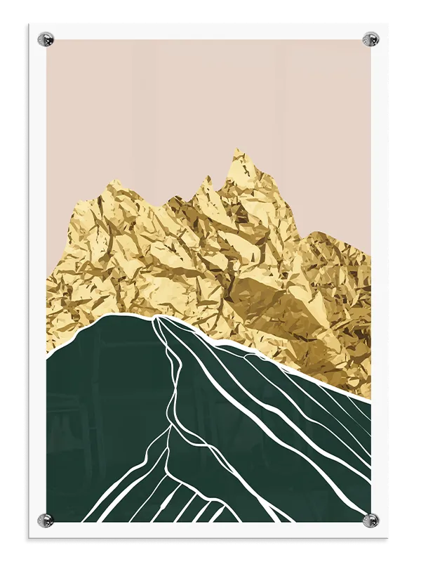 Golden Peak Contours Plakat