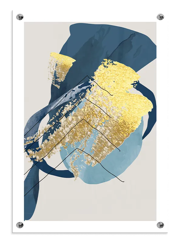 Golden Blue Veins Plakat