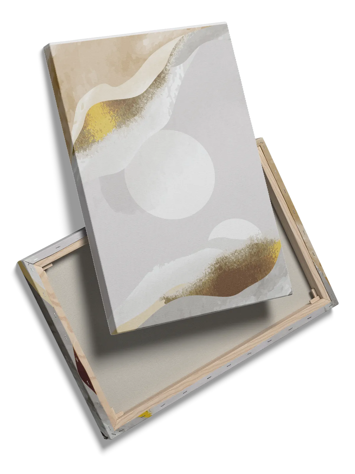 Golden Abstract Waves Plakat