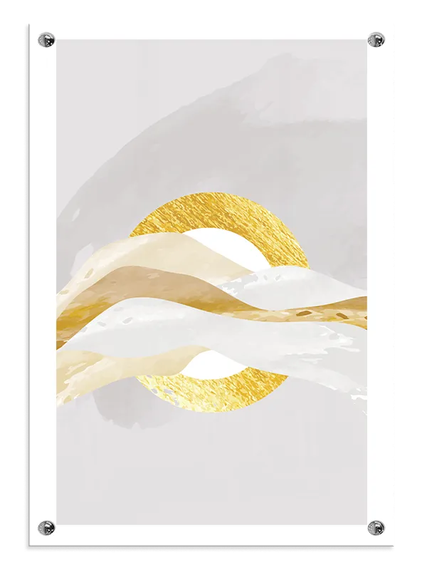 Golden Halo Waves Plakat