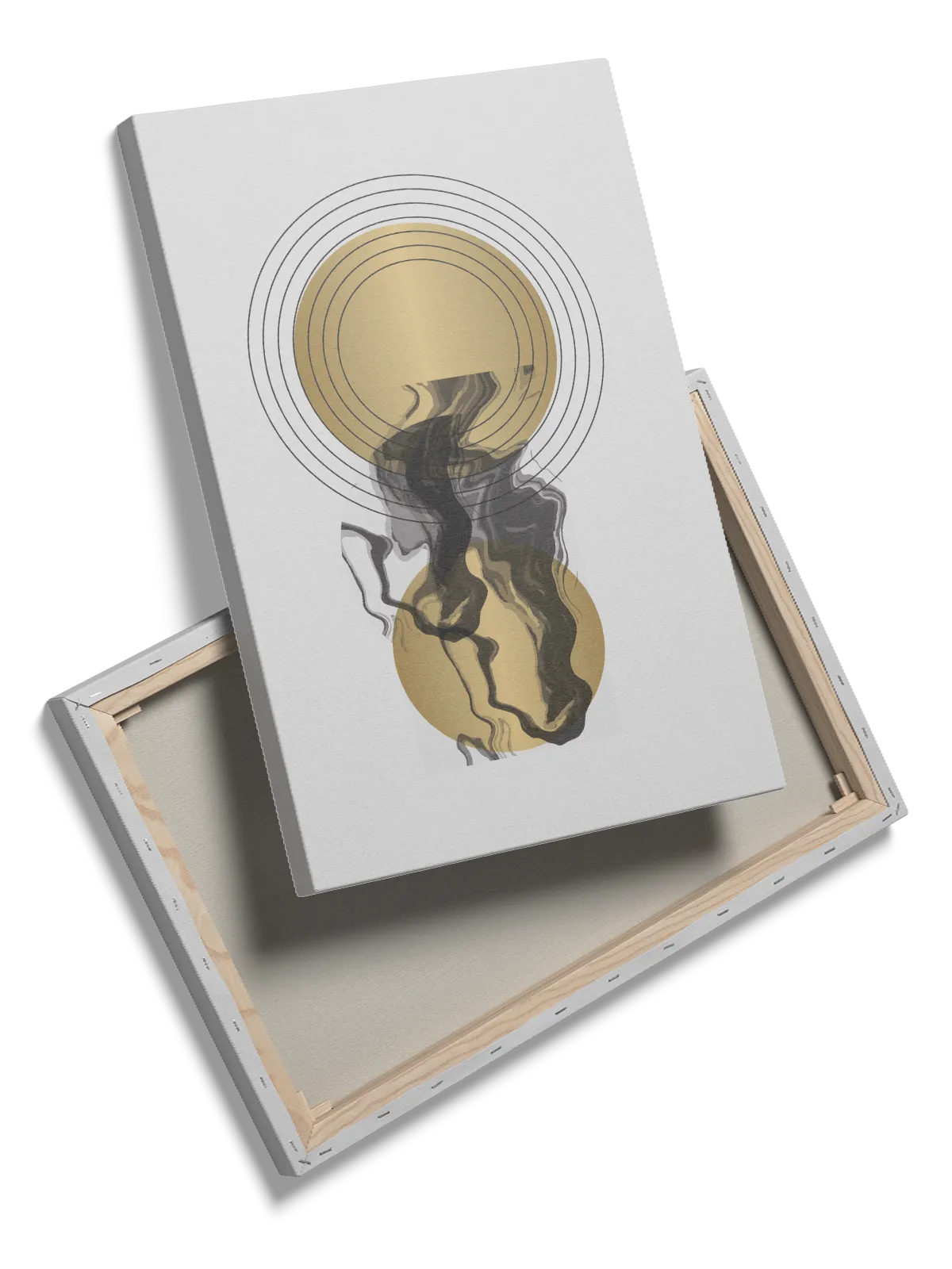 Golden Abstract Flow Plakat