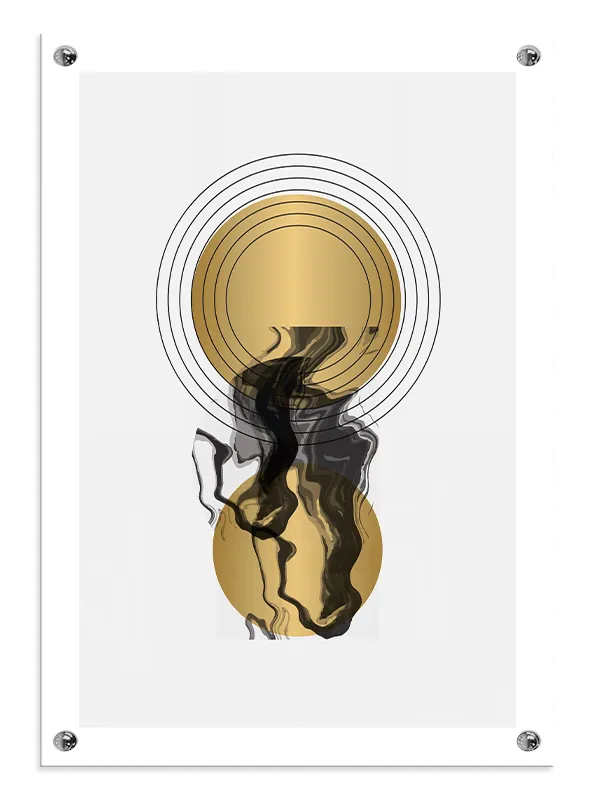 Golden Abstract Flow Plakat