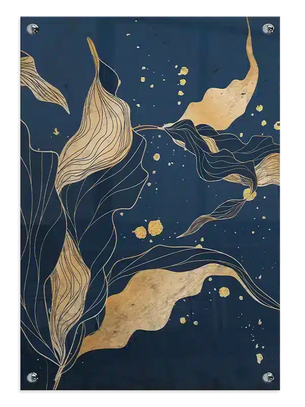 Golden Leaves Flow Plakat