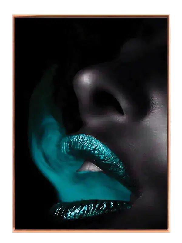 Sort Læber Glød Edition LIPS41 Plakat