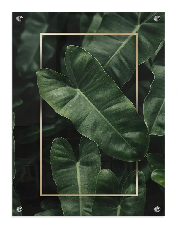 Dybe Grønne Blade Plakat